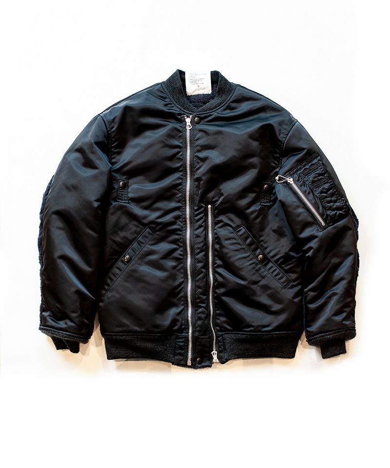 [予約商品2022aw] SEVESKIG/セブシグ/  Jacquard pile MA-1-Reversible
