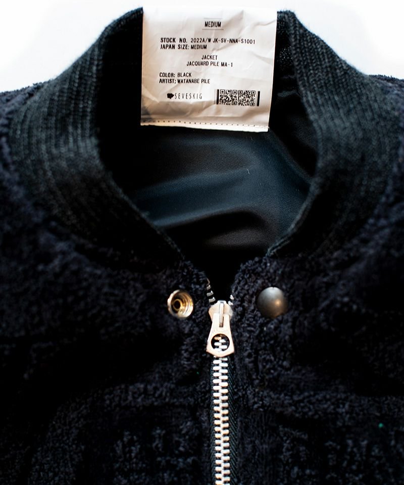[予約商品2022aw] SEVESKIG/セブシグ/  Jacquard pile MA-1-Reversible