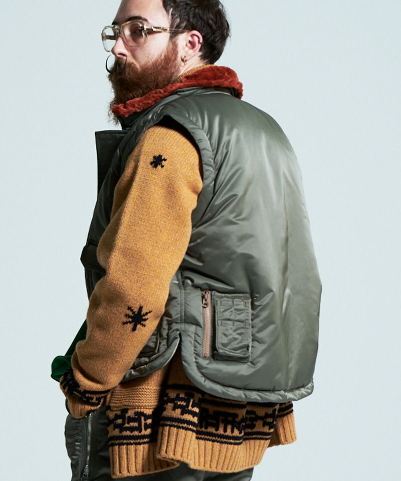 [予約商品2022aw] SEVESKIG/セブシグ/ Heat System Bomber Vest