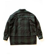 [予約商品2022aw] SEVESKIG/セブシグ/ Embroidery Wool Adapt Shirt