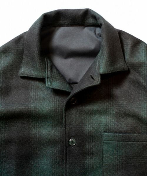 [予約商品2022aw] SEVESKIG/セブシグ/ Embroidery Wool Adapt Shirt
