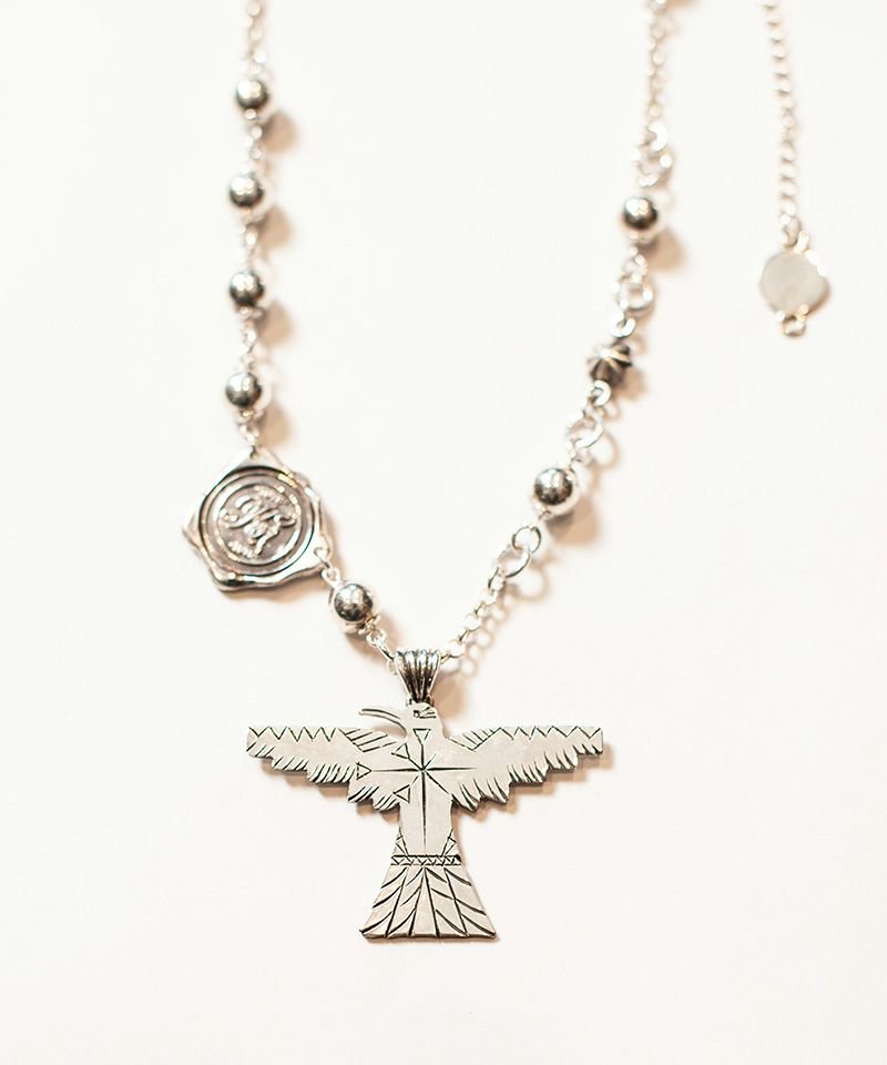 [予約商品2022aw] SEVESKIG/セブシグ/  Silver bees necklace Thoth pendant