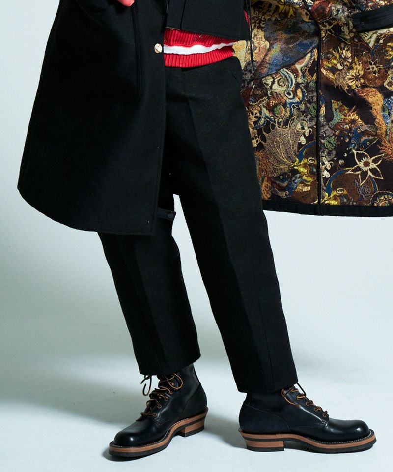 [予約商品2022aw] SEVESKIG/セブシグ/ Embroidery Wool Adapt Pants