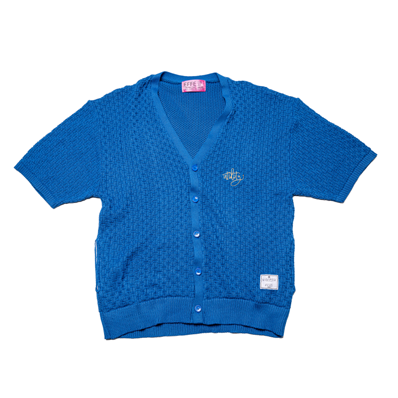 22Summer] EFFECTEN(エフェクテン) utility face 1/2 cardigan 