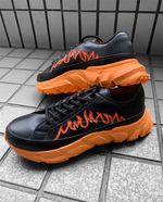 新春SALE TENDER PERSON(テンダーパーソン) FLAME EMBROIDERY SHOES (BLACK×ORANGE)