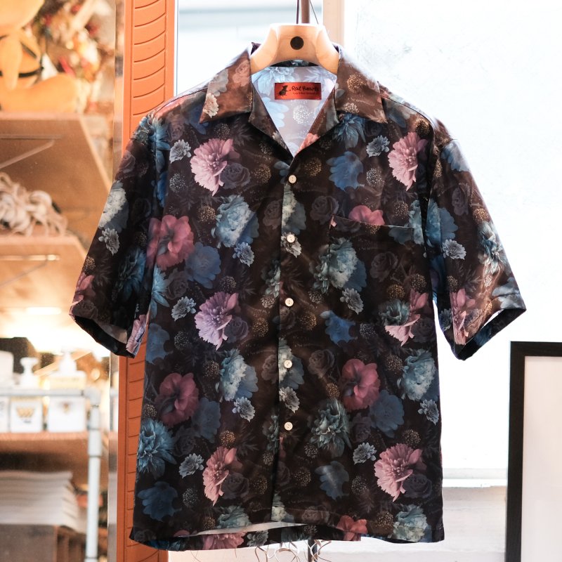 [予約商品] RatHearts(ラットハーツ) Blue Flower Shirts