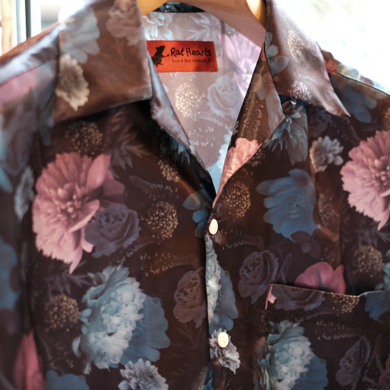 [予約商品] RatHearts(ラットハーツ) Blue Flower Shirts