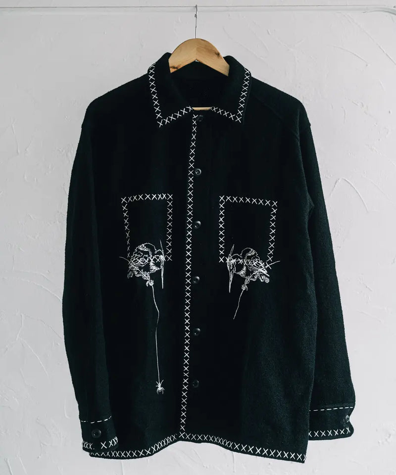 [予約商品] GUELL / 刺繍wool shirt