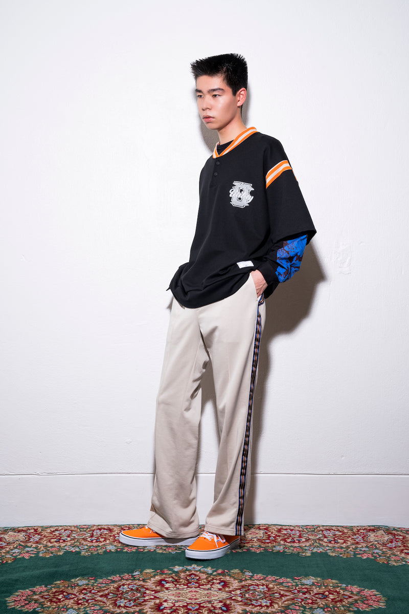 [2023Spring] EFFECTEN(エフェクテン) / U baseball henley neck s/s Tee