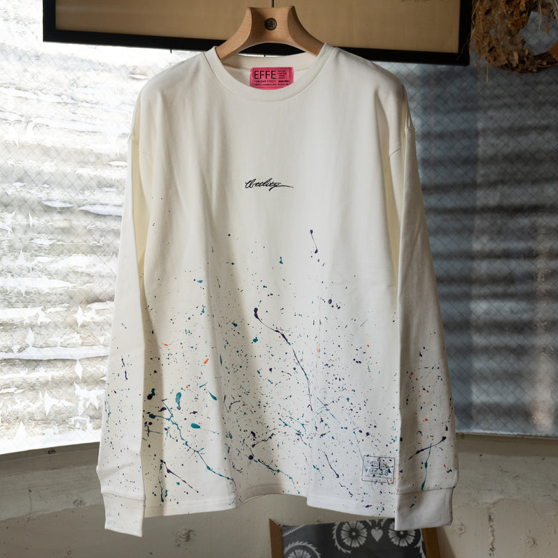 [YCF] EFFECTEN(エフェクテン) / Ycf-38 paint embroidery L/S Tee