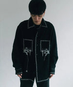 [予約商品] GUELL / 刺繍wool shirt